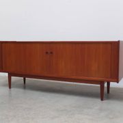 Danish teak sideboard with tambour doors, 1960s