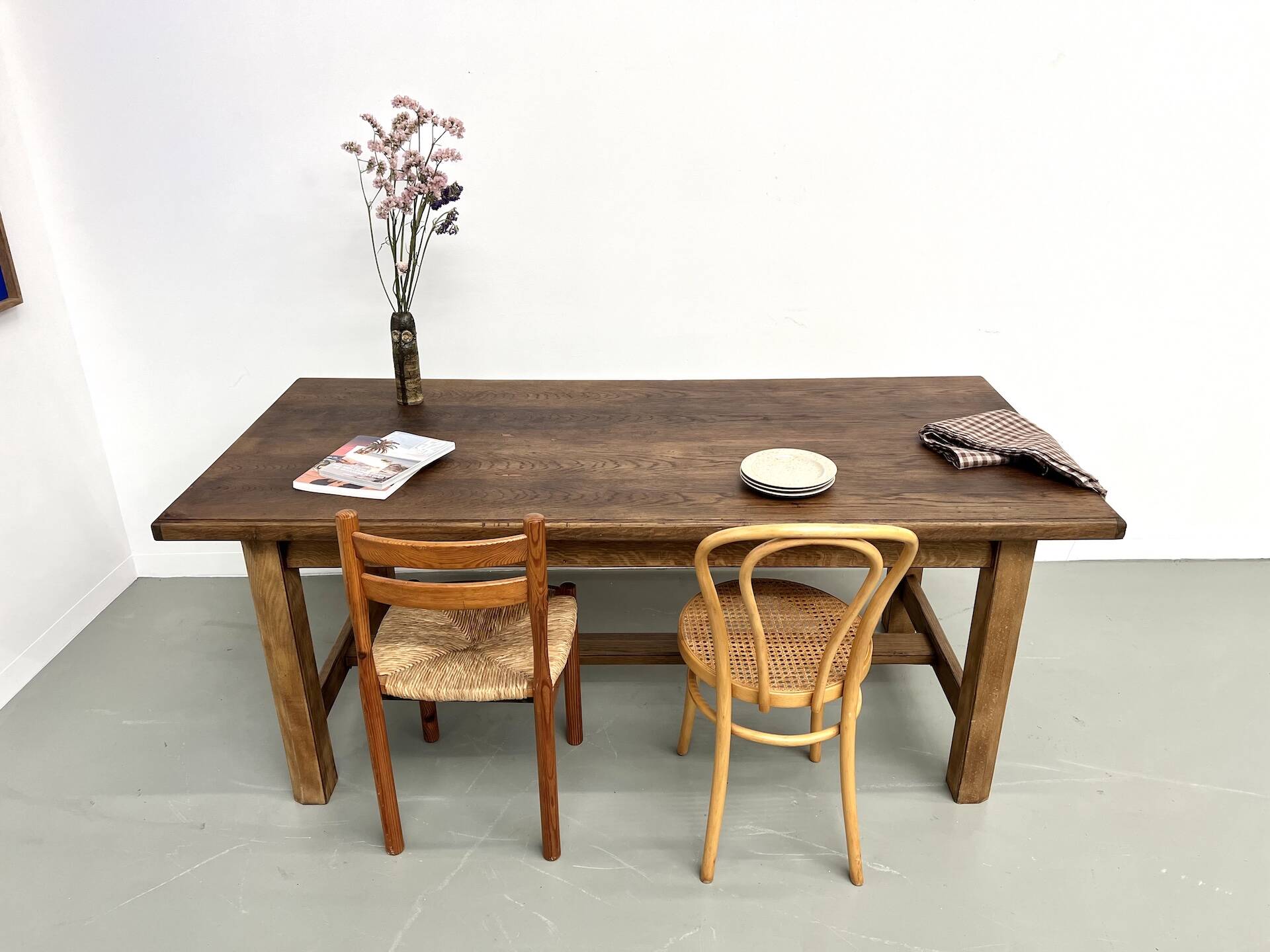 Table de ferme "campagne" en chêne