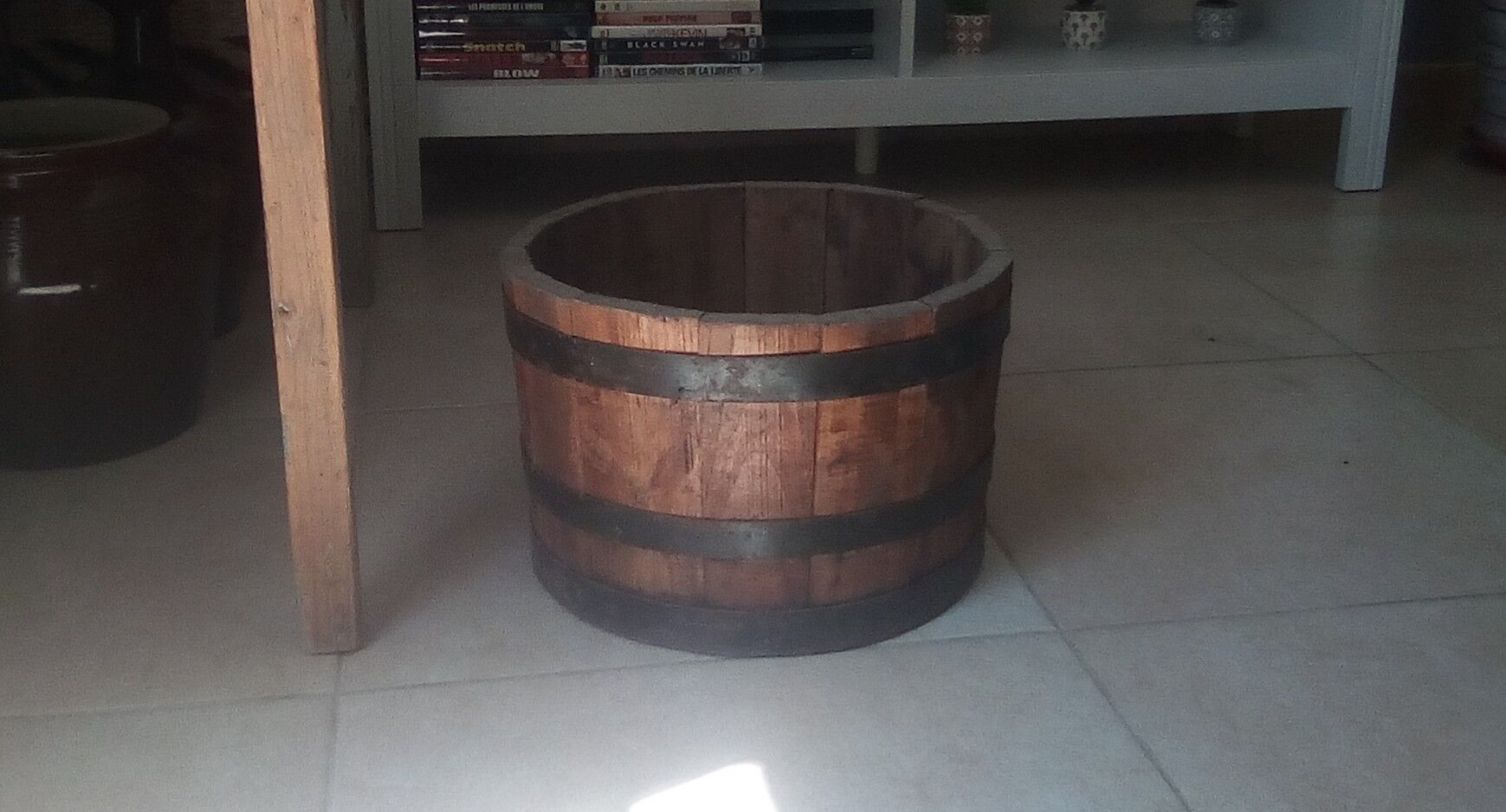Old oak and wrought iron pot 1900/1920