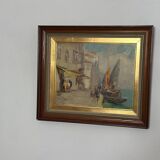 Swedish Oil on Panel – “Venice” by Knut Norman – Vintage & Framed