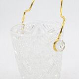 Seau à glace en verre doré