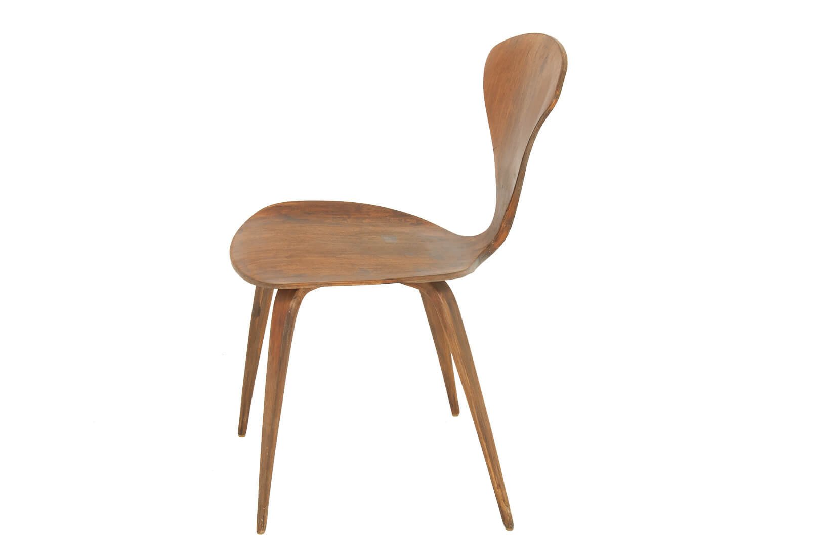 Norman Cherner's walnut chair edited by Plycraft