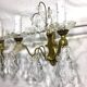 Pair of bronze sconces and crystal tassels 2 lights louis xv style