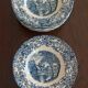 Eight English hollow plates Johnson Bros "Mill Stream"