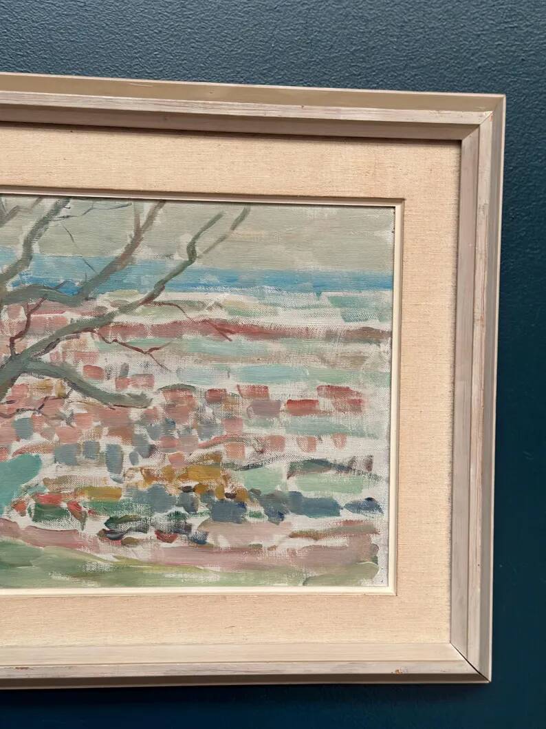 Original Swedish Oil on Canvas – “Landscape” by Rune Persson – Signed – Vintage & Framed – 46 × 65 cm (18.1" × 25.6")