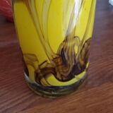 Yellow glass vase