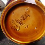 Pair of old Sarreguemines vase Hawaii model vintage multicolor ceramic