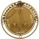Miroir mural rond vintage en métal doré avec roses et feuillage – styl