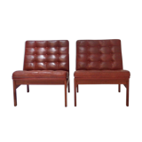 Pair of vintage armchairs by Ole Gjerlovs Knudsen and Torben Lind for France and SØn 1960