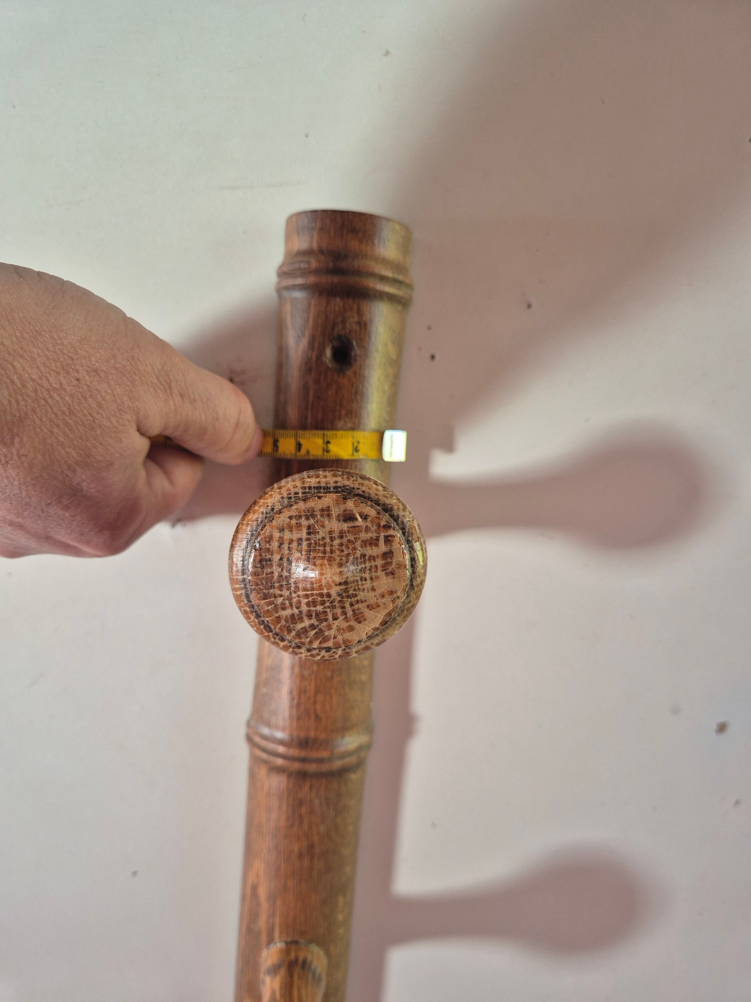 coat rack made of 3 vintage wooden hooks