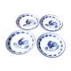 4 Quimper earthenware hollow plates decorated with blue rooster