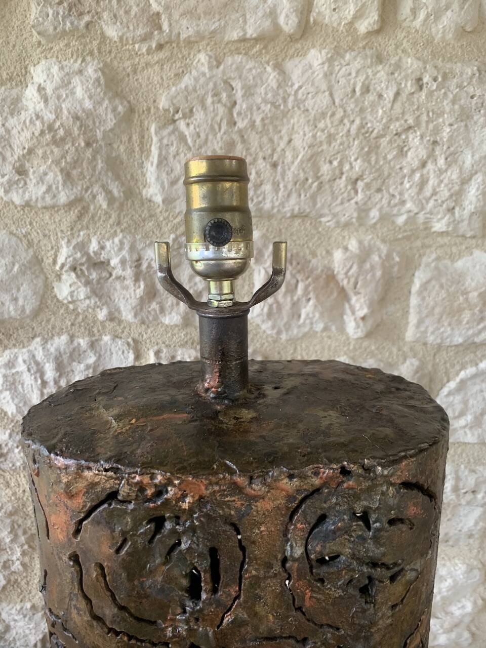 Pair of Brutalist table lamps by Irv Bramberg, 1960s