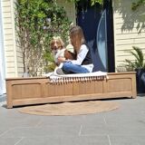 Renovated oak storage bench