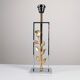Maison Charles table lamp in chrome and gilt bronze with rose, France, 1970s