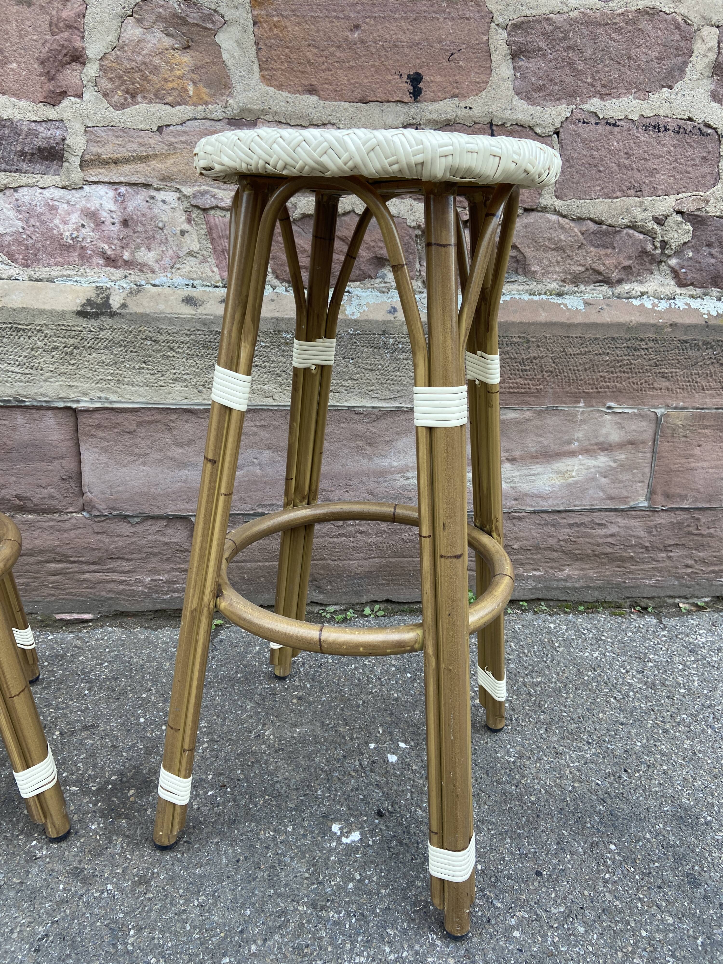 Pair of bar stool style drucker paris café