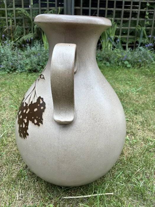 Scheurich 495-48 Ceramic Jug Vase — Floral Design, 1970s