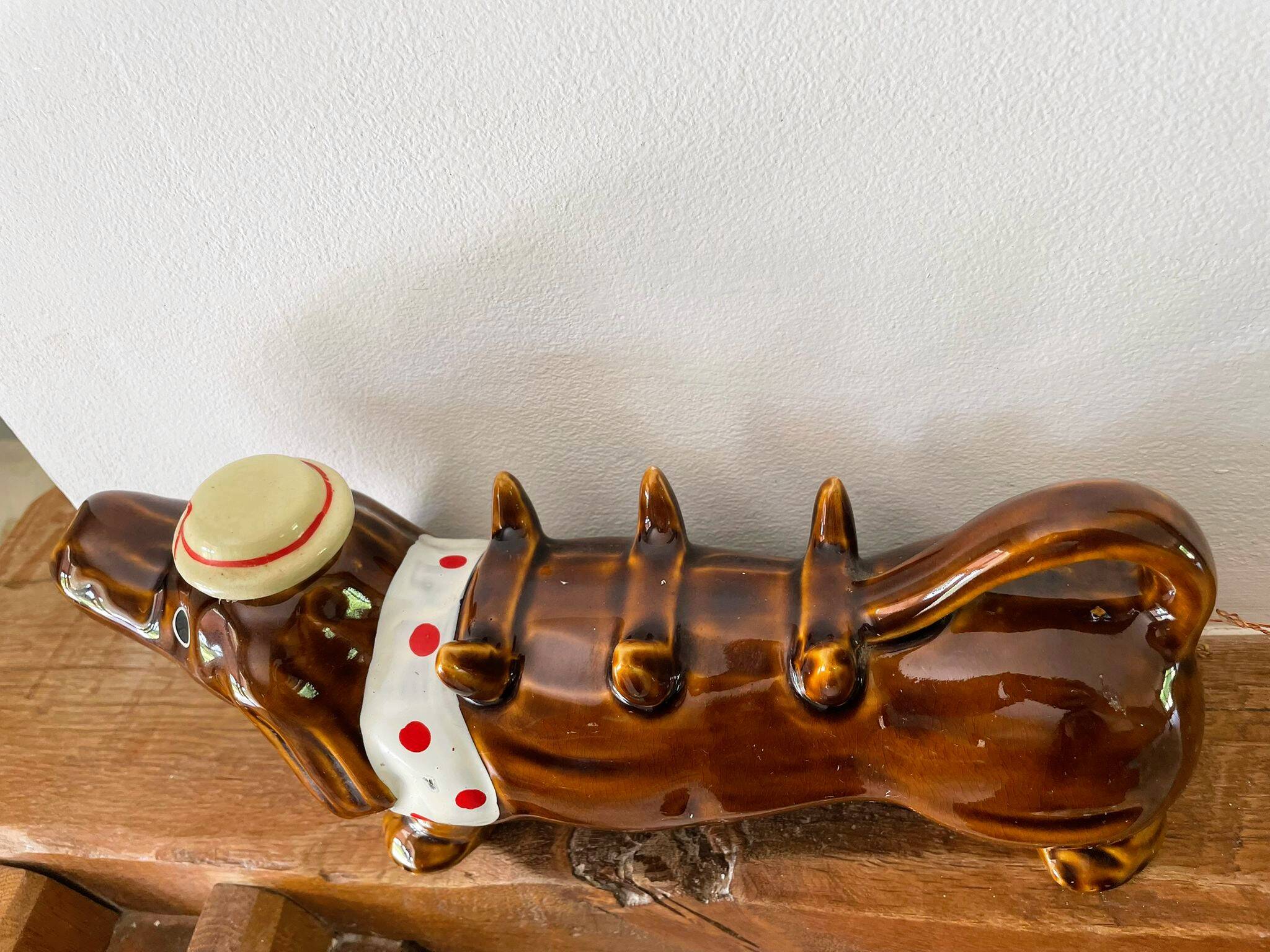 Kitsch dog-shaped carafe