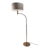 80s arc floor lamp in gilded brass