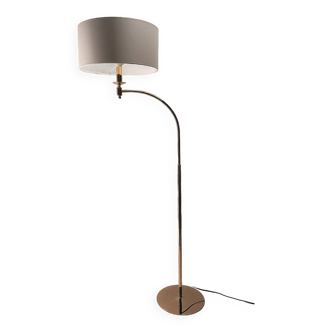 80s arc floor lamp in gilded brass