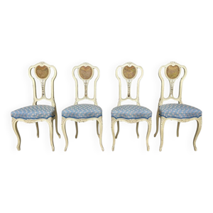 Suite de 4 chaises laquées