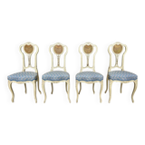 Set of 4 Louis XV style lacquered chairs