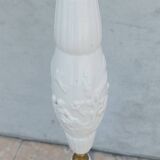 Halogen floor lamp from the 60s in marble ceramic and brass