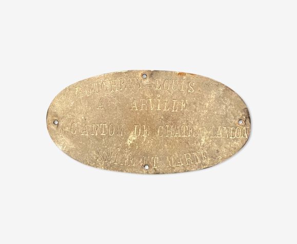 Plaque de métier ancienne