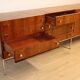 Vintage sideboard by Luigi Bartolini in rosewood and chrome metal, 1960