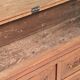 Antique solid wood workbench, dough cabinet from the 18th century.