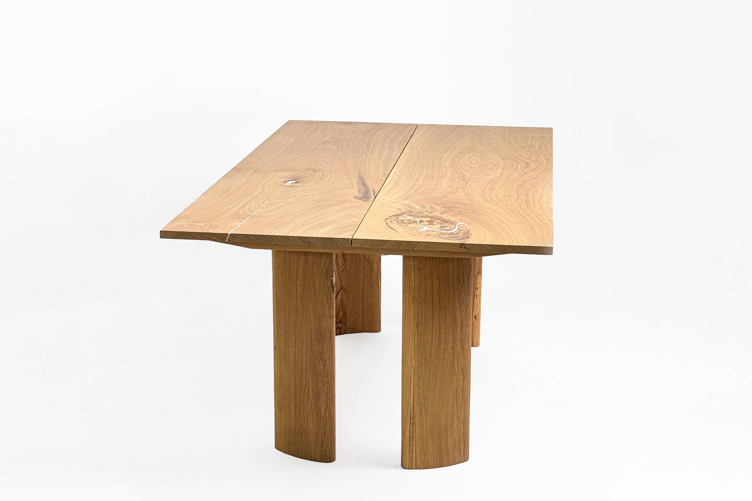 Solid wood dining table unique pieces in oak