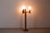 Lampadaire en pin massif tourné par Uno Kristiansson pour Luxus Suède, années 1970