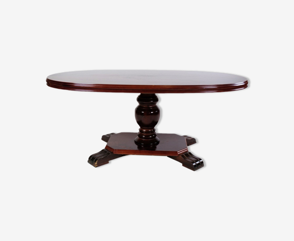 Oval Mahogany Coffee Table from Around the 1930s