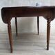Large table round in rabats in vintage massive oak