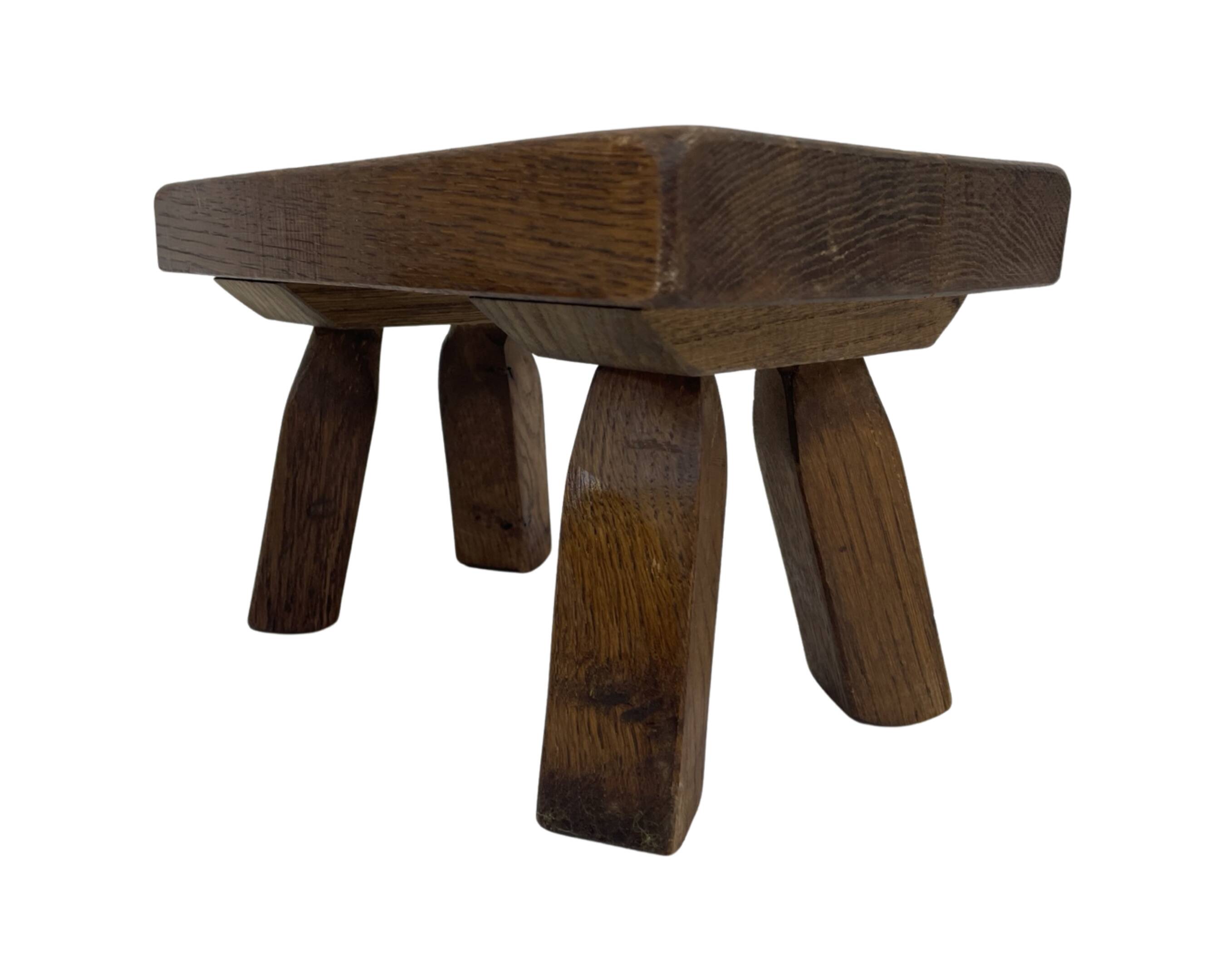 Vintage footstool stool minimalist brutalist