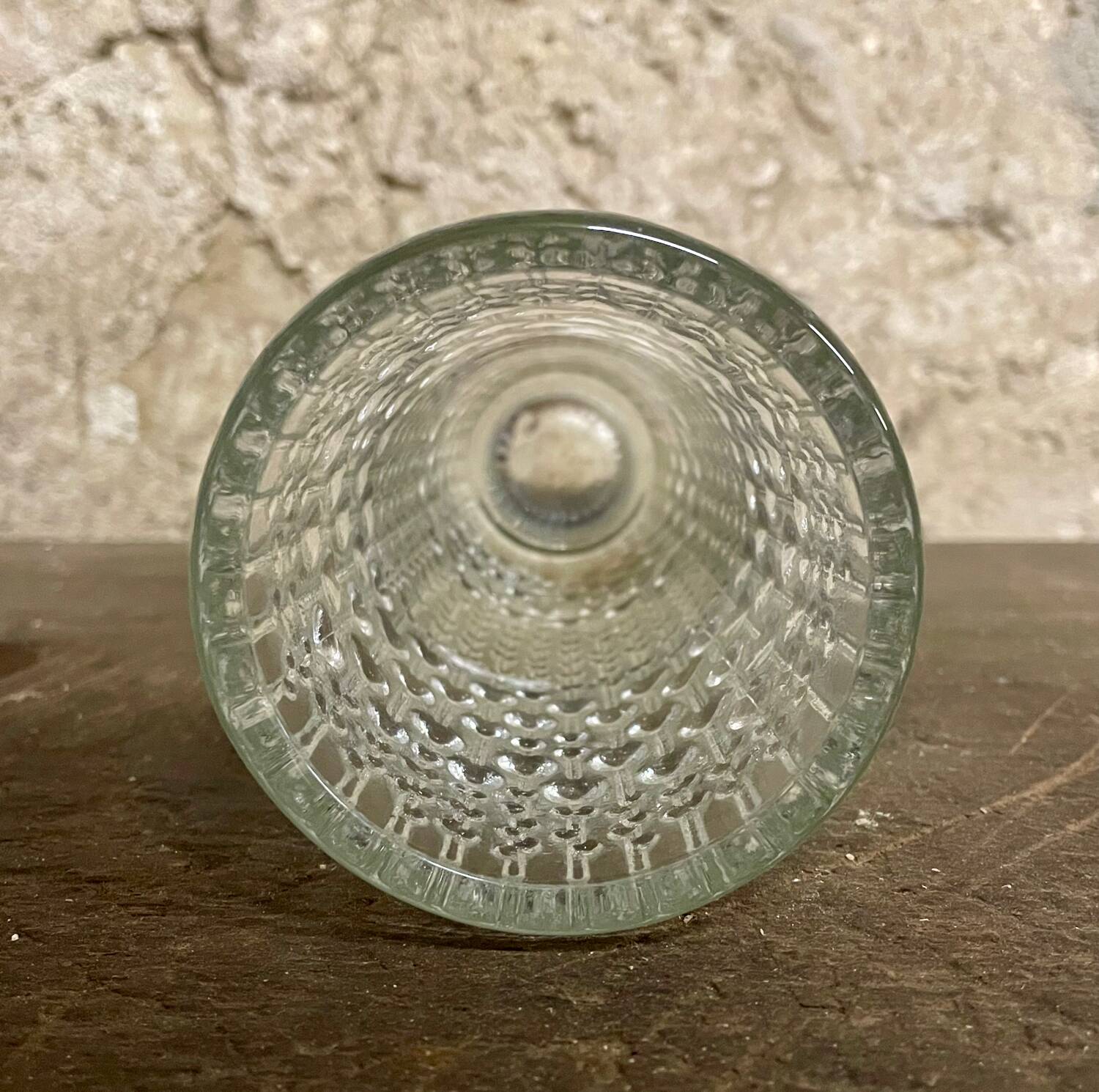 Vintage molded glass vase – Sklo Union (Czechoslovakia), 1960s/