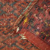Tapis de collection antique khorassan bashir area fait à la main - 41x129cm