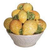 Barbotine décor citrons XIX siècle