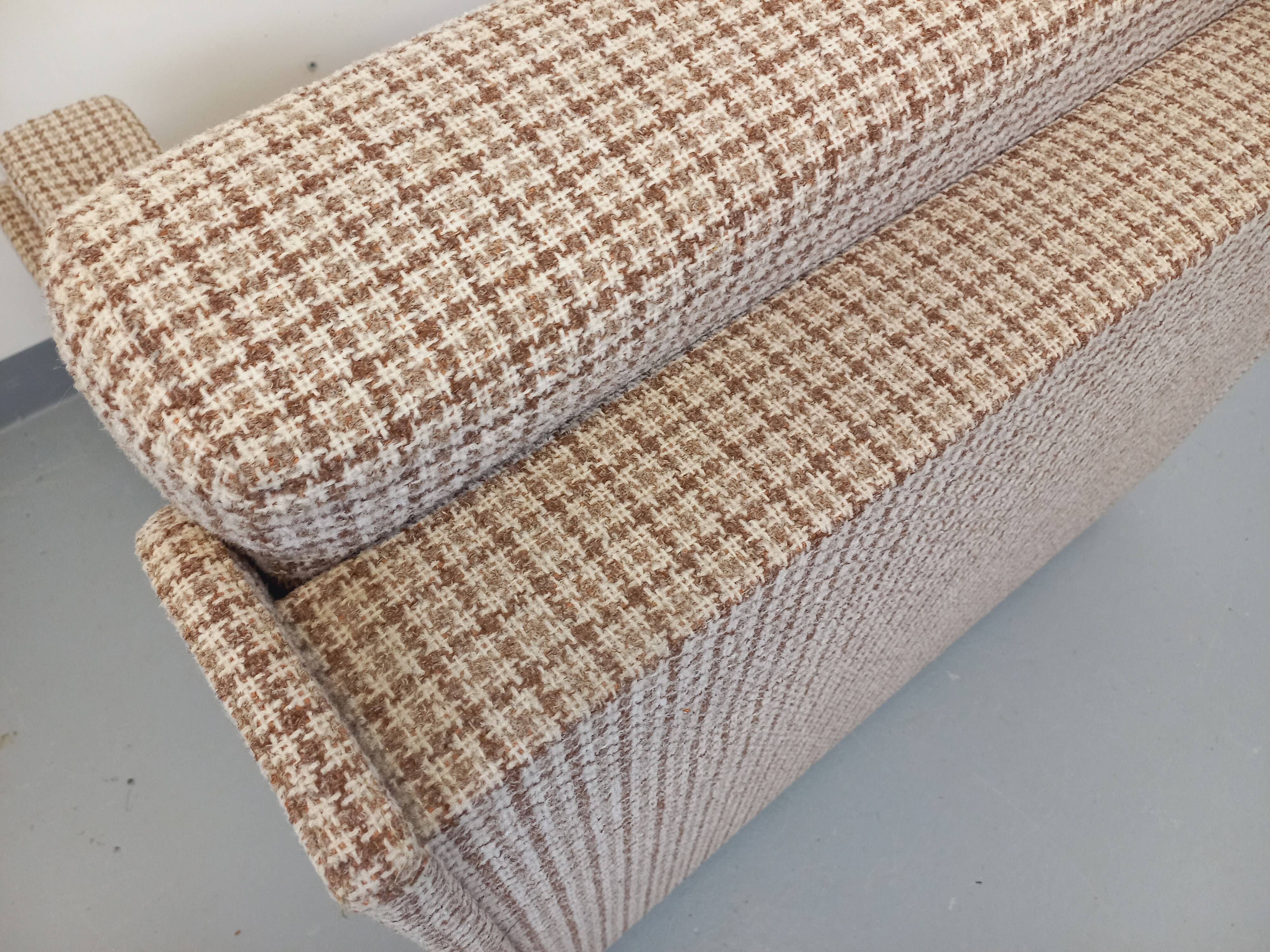 Vintage wool fabric armchair from the 1970s.