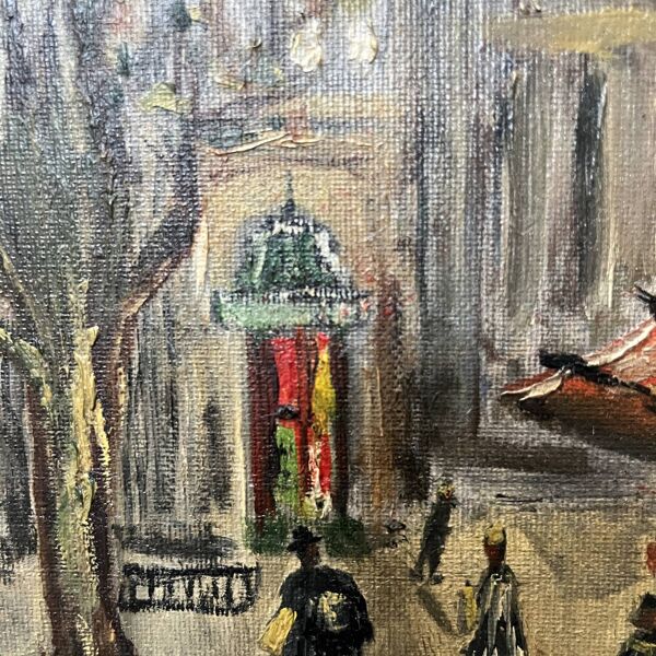 Tableau 1959 ''Le marché aux fleurs de la Madeleine