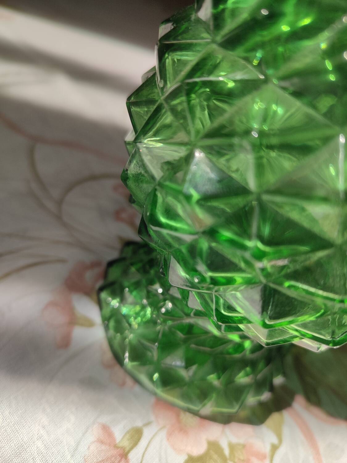 Vase with green spikes from Italy, vintage 60s