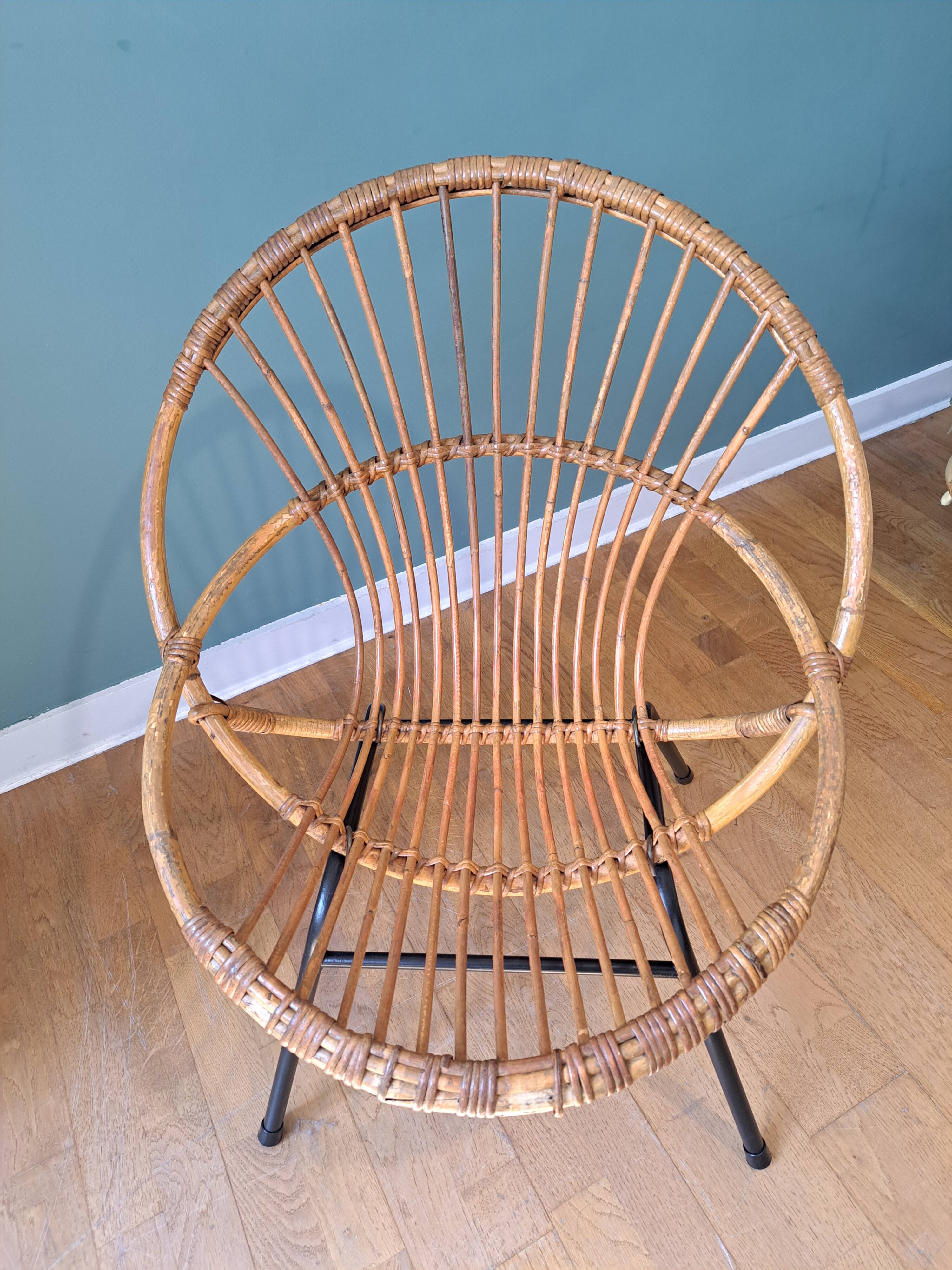 Rattan armchair