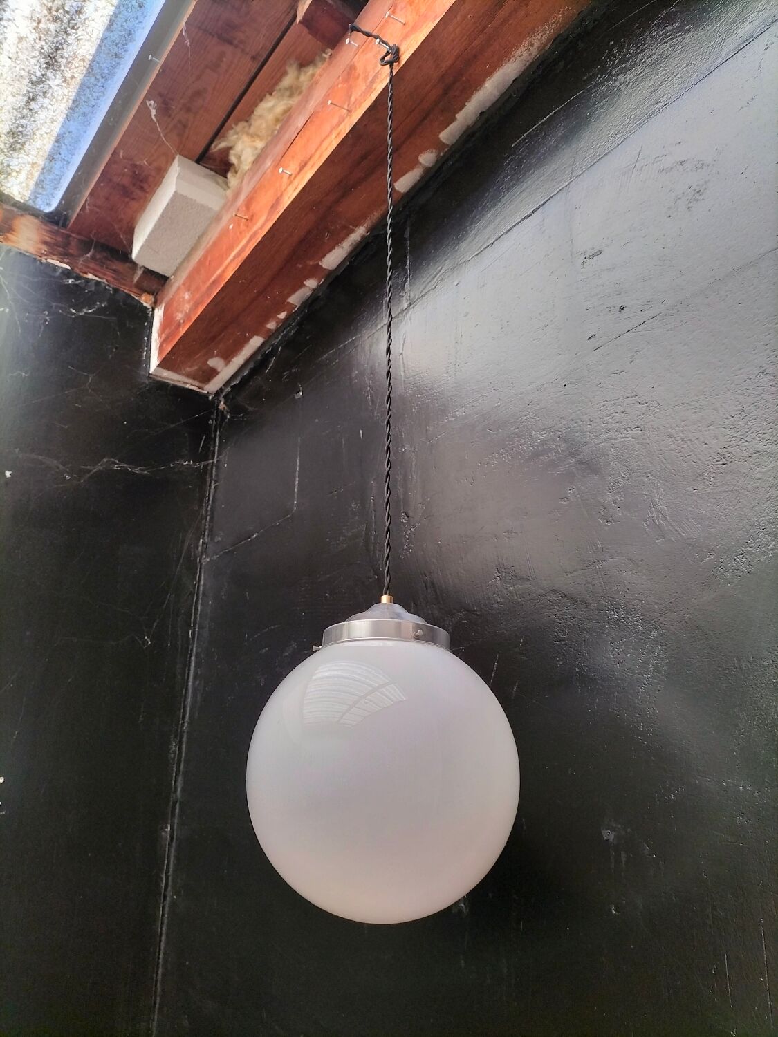 Opaline ball pendant light