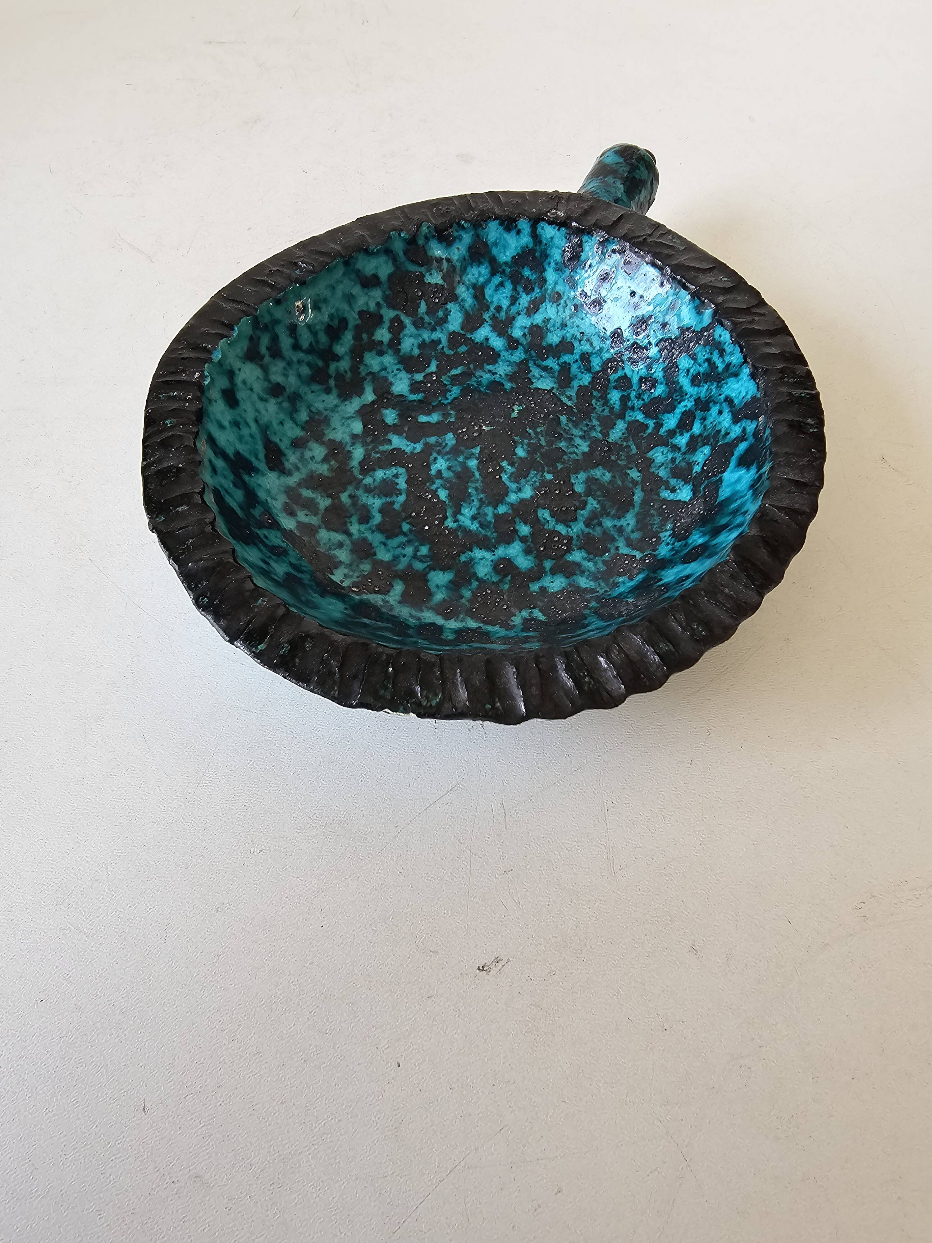 Ceramic enamelled bowl Signed Accolay - 60s