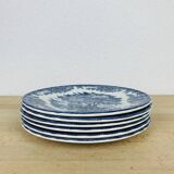 6 Myott Meakin English ironstone dessert plates