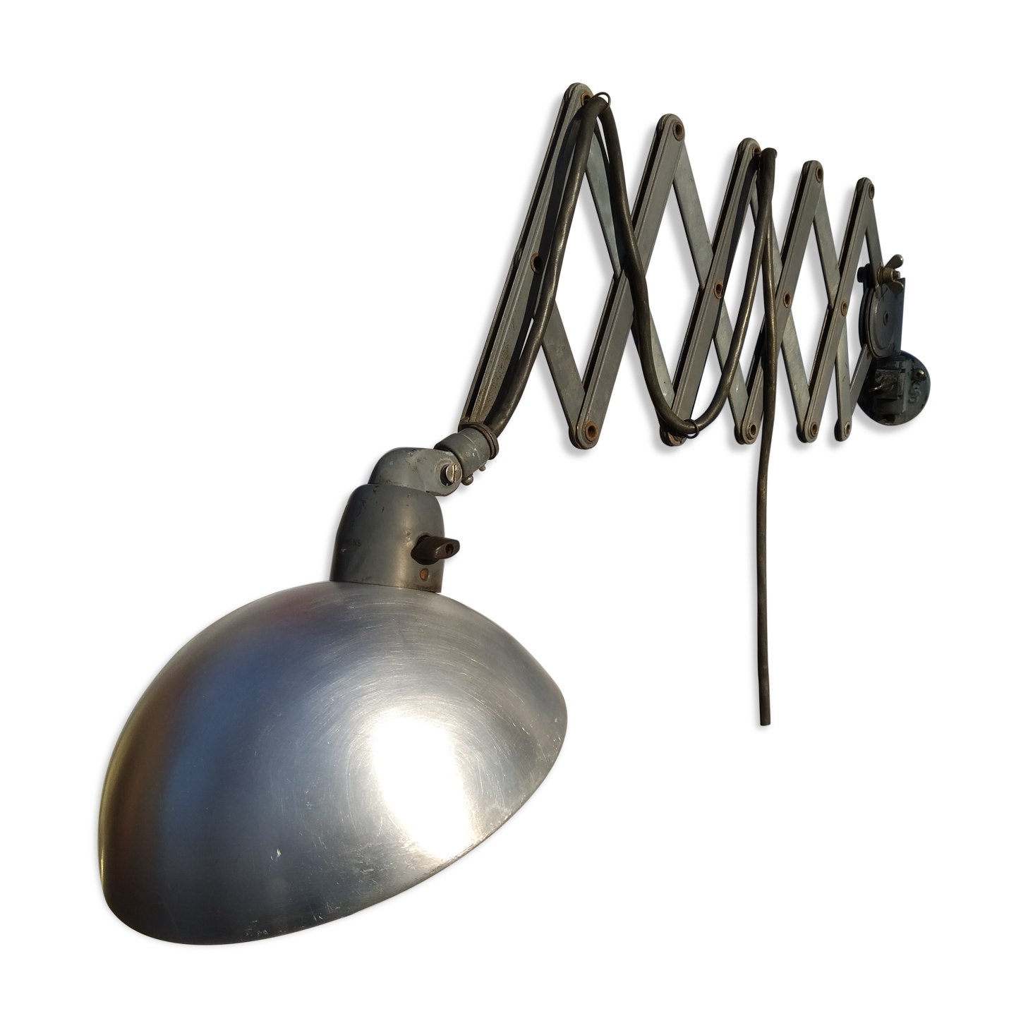 Industrial scissors sconce