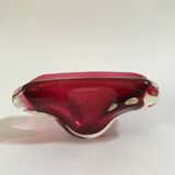 Murano pink lined glass ashtray, 1960
