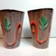 Paire de vases forme cornet Poet-Laval Hauteur 20 cm modèle V81