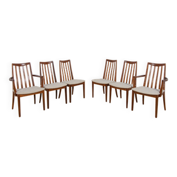 Mid-Century Teak and Fabric Dining Chairs by Leslie Dandy for G-Plan, Unite