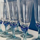 Set of 8 champagne flutes blue luminarc
