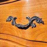 Louis XV style crossbow commode in cherry wood